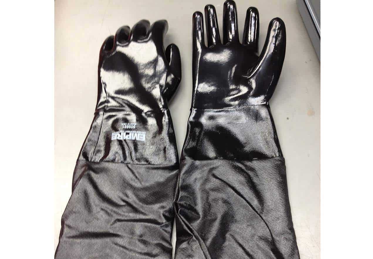 sandblast cabinet gloves